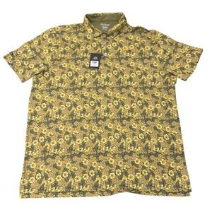 Good Good Golf The Retro Polo Shirt Mens‎ 3XL Large Floral All Over Print